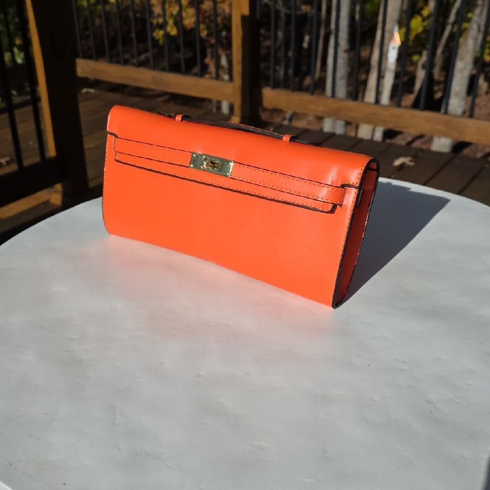 Beautiful Orange Clutch Bag - Picture 2 of 5